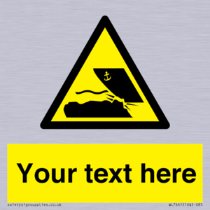 Custom Warning submerged objects in watercraft areas